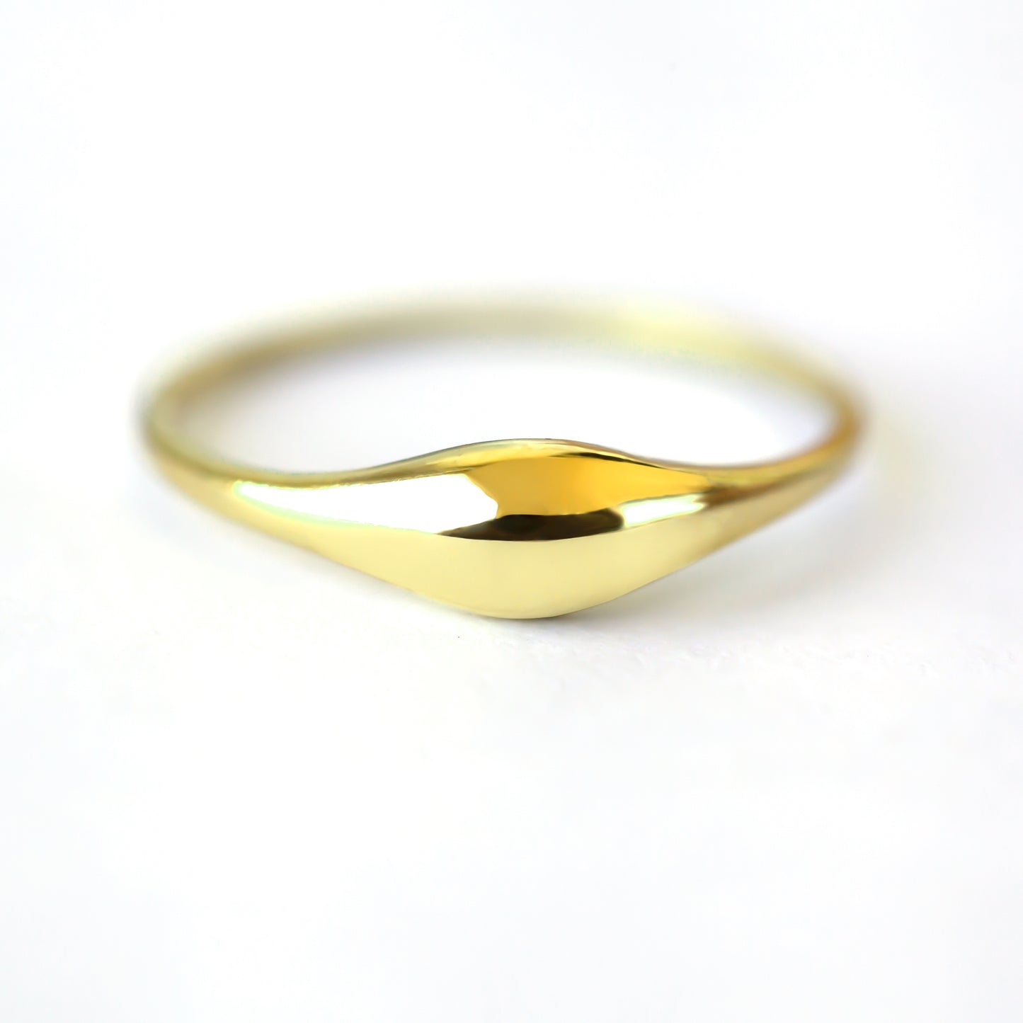 Minimalist Dome Ring in 14K Solid Gold